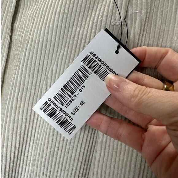 NWT Brunello Cucinelli Oversize Sand Beige Front Pleat Wide Leg Corduroy Pant 12 - Picture 5 of 16